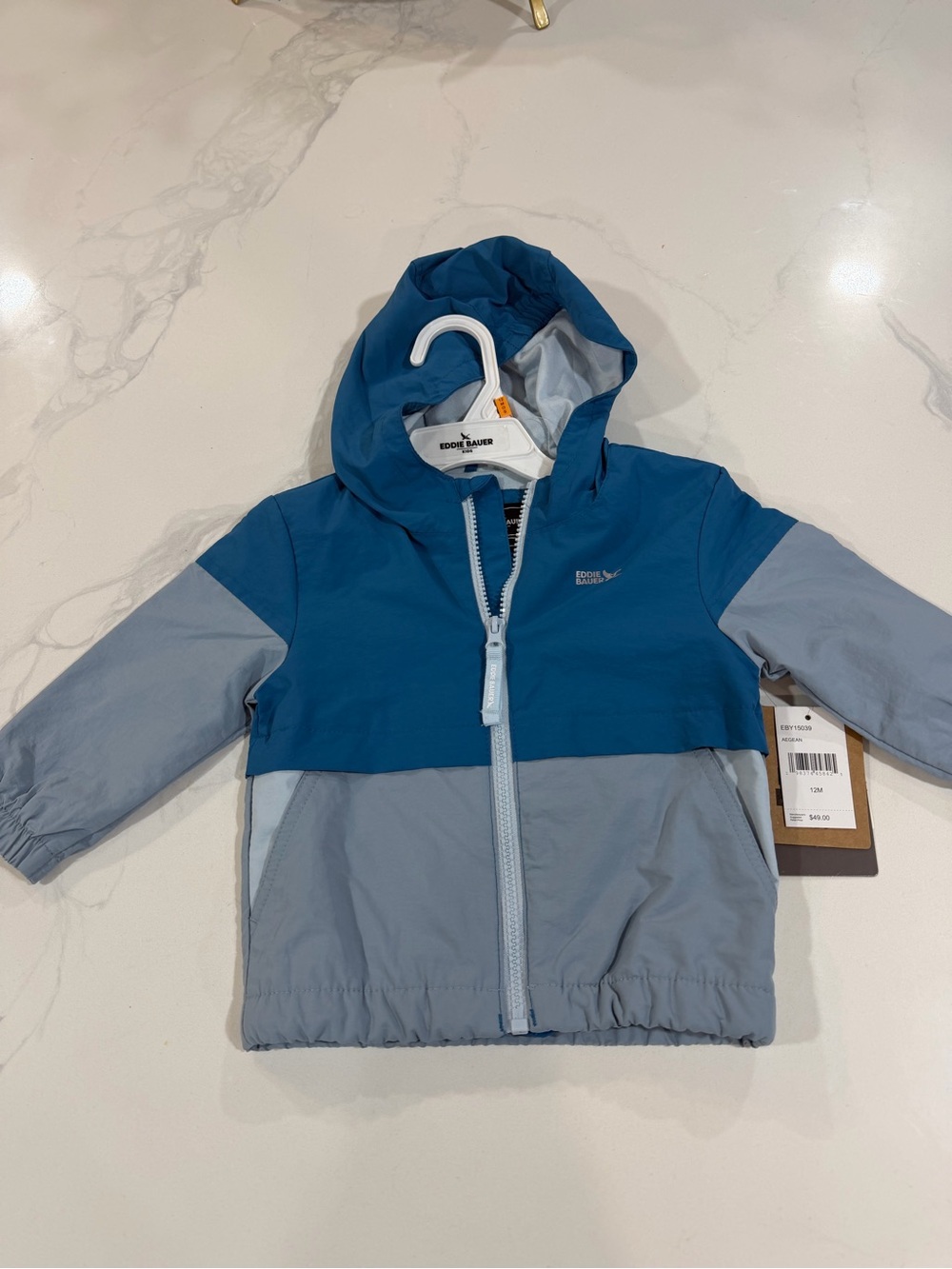 Eddie Bauer Kids Teal Blue Hooded Jacket 12 Months
